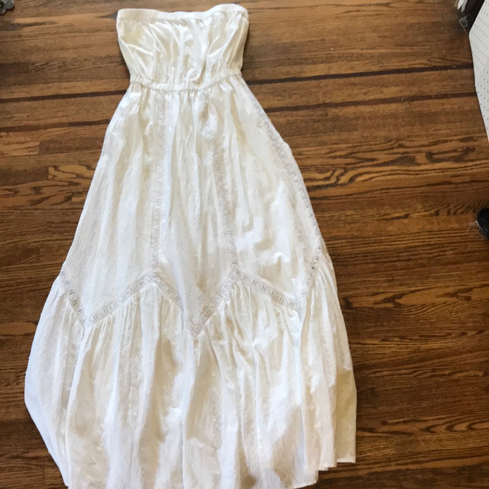 White strapless dress gap beautiful